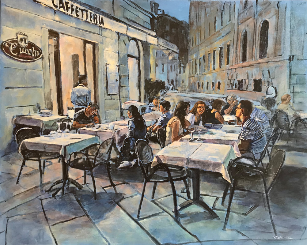 Evening Glow In Como Nadia Lassman Painting And Artistry Nadia Lassman Painting Artistry